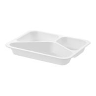 (REUSE) POJEMNIK DO ZGRZEWU TRÓJDZIELNY B-227x178x30 BIAŁY (30(36)/8/50)
