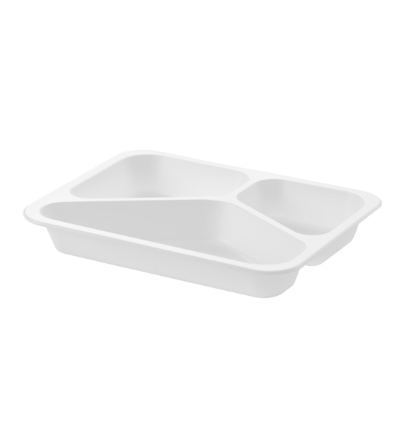 (REUSE) POJEMNIK DO ZGRZEWU TRÓJDZIELNY B-227x178x30 BIAŁY (30(36)/8/50)