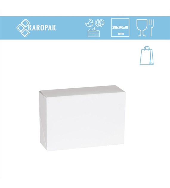 PUDEŁKO DO CIAST ZAMYKANE 210x140x70 BIAŁE (_/10/20)