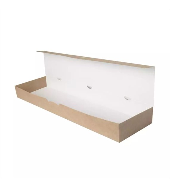 (EKO) PUDEŁKO NA ZAPIEKANKĘ BRĄZOWE 380x110x50mm (_/1/100)
