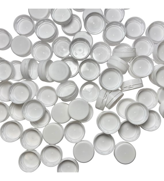 Nakrętka do butelki PET gwint 38mm BIAŁA ZINTEGROWANA (_/30/100)