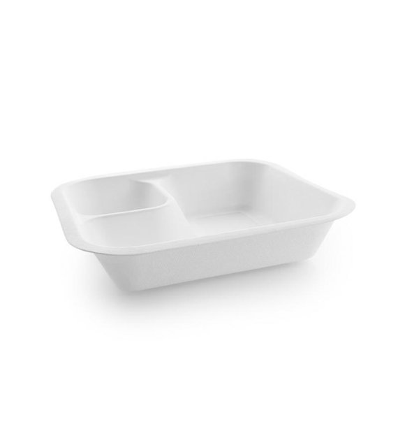 POJEMNIK Z TRZCINY CUKROWEJ Z DIP 550ml BIODEGRADOWALNY 195x180x40 SERIA `4`(50SZT) 12/K