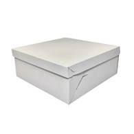 Pudełko do tortów 38x38x15cm biało-szare z klapą (_/100/1)
