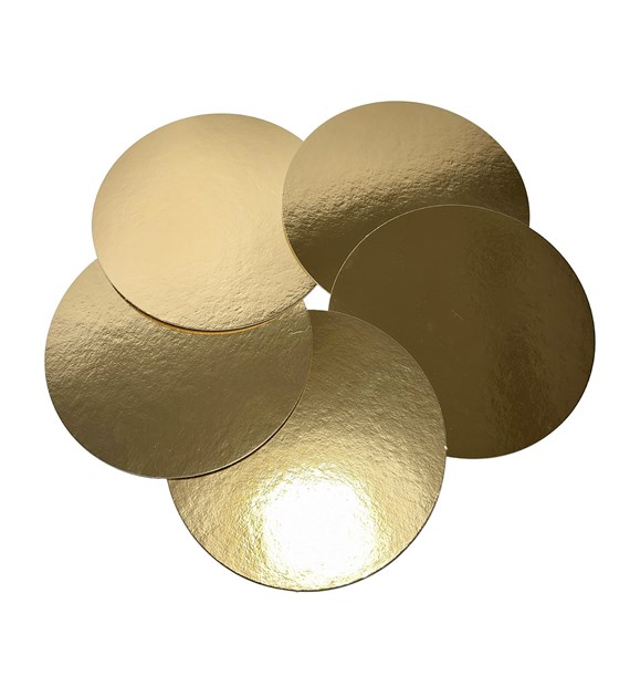 PODKŁAD OKRĄGŁY ZŁOTY 24cm 1000-1050g GŁADKI (_/1/100)