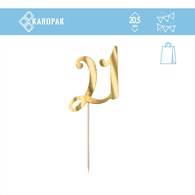 TOPPER NA TORT ZŁOTE `21`