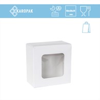 PUDEŁKO DO CIAST ZAMYKANE 130x130x70 Z OKNEM (_/11x20/1)