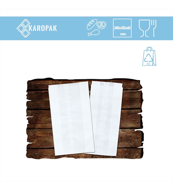 KIEL-PAK torba BIAŁA foliowana 240x120x60mm (_/_/250)