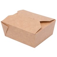 (EKO) LUNCH BOX 1600ml DUŻY BRĄZOWY 20x14x6,5 (12/4/50)