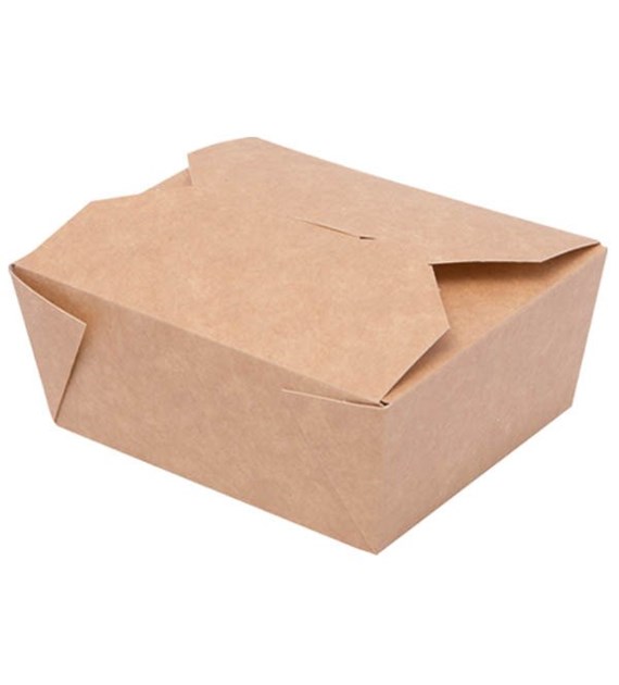 (EKO) LUNCH BOX 1600ml DUŻY BRĄZOWY 20x14x6,5 (12/4/50)