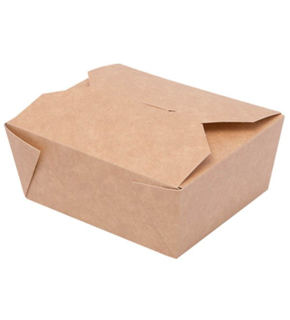 (EKO) LUNCH BOX 1600ml DUŻY BRĄZOWY 20x14x6,5 (12/4/50)
