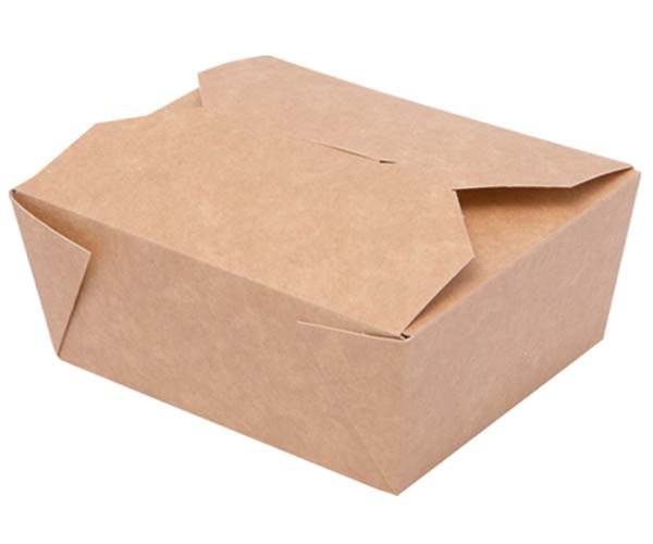 (EKO) LUNCH BOX 1600ml DUŻY BRĄZOWY 20x14x6,5 (12/4/50)