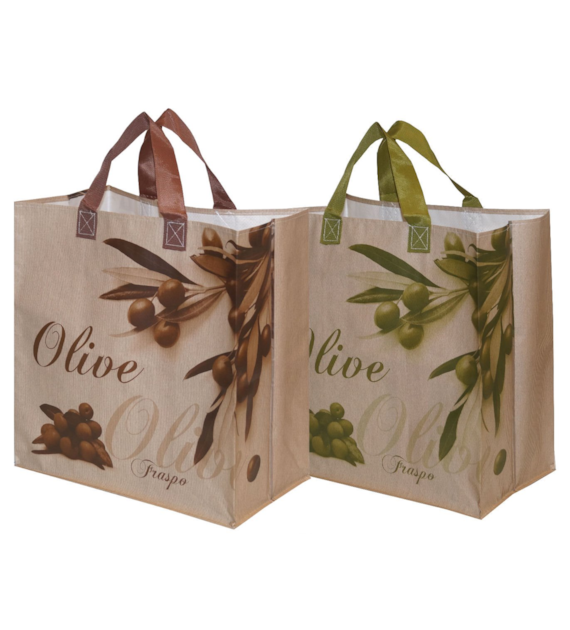 EKO TORBA 33L PP KRAFT OLIWKOWE MIX