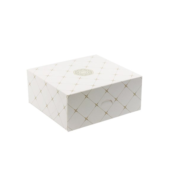 PUDEŁKO DO CIAST ZAMYKANE 150x150x100 ROZETA (_/16x15/1)