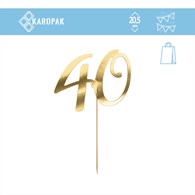 TOPPER NA TORT ZŁOTE `40`