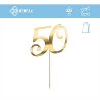 TOPPER NA TORT ZŁOTE `50`