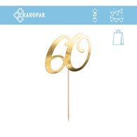 TOPPER NA TORT ZŁOTE `60`