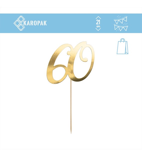 TOPPER NA TORT ZŁOTE `60`