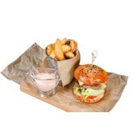 PAPIER PAKOWY 32+6PE 35x35 BRĄZOWY BURGER 10KG (2140SZT)