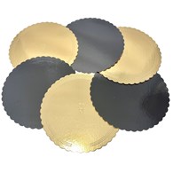 PODKŁAD OKRĄGŁY ZŁOTO-CZARNY KARBOWANY 36cm 2400g (_/1/50)