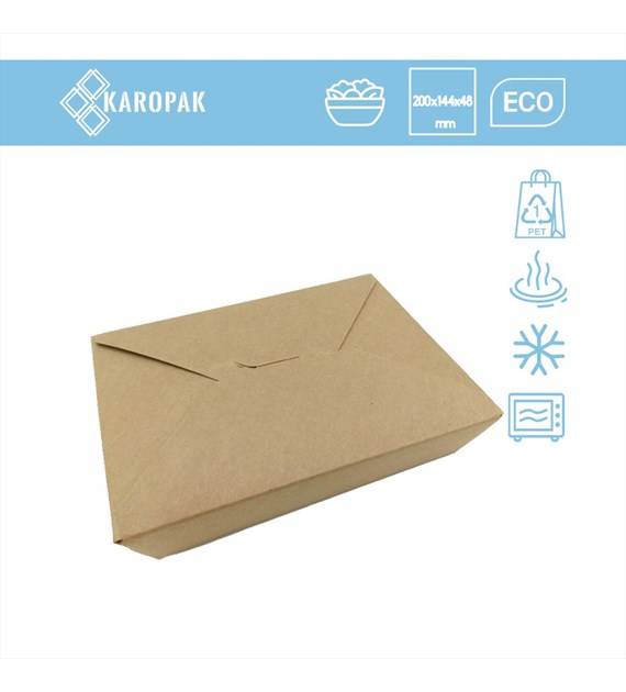 Enjoy Eat&Go Box sałatkowy Kraft duży 200x144x48 (12/4/50)