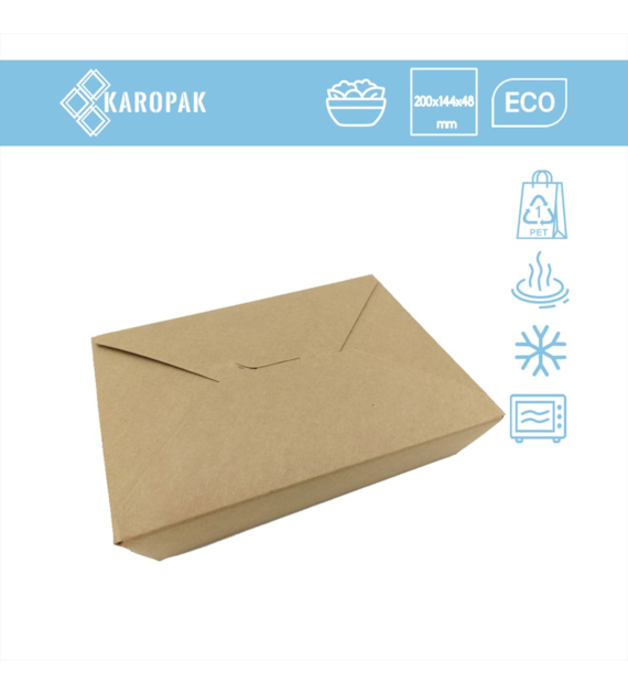 Enjoy Eat&Go Box sałatkowy Kraft duży 200x144x48 (12/4/50)