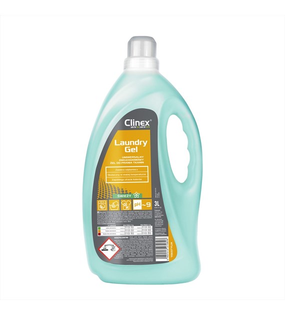 CLINEX LAUNDRY GEL Uniwersalny dwuzadaniowy żel do prania tkanin 3L (40/4/1)