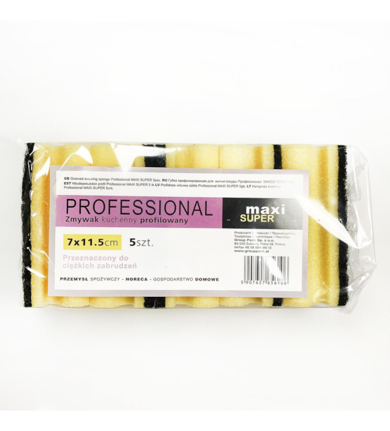 GĄBKA PROFESSIONAL MAXI SUPER ŻÓŁTA M 7x11,5cm (_/32/5)