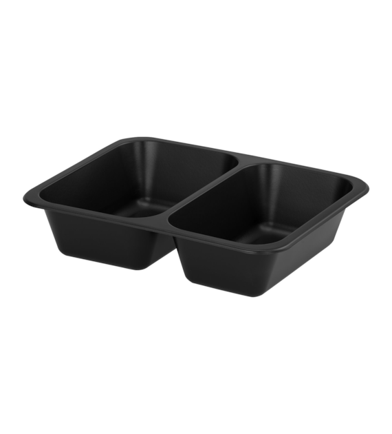 (REUSE) POJEMNIK DO ZGRZEWU DWUDZIELNY B-227x178x50 CZARNY LITE (32(40)/12/50)