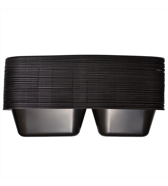 (REUSE) POJEMNIK DO ZGRZEWU DWUDZIELNY B-227x178x50 CZARNY LITE (32(40)/12/50)