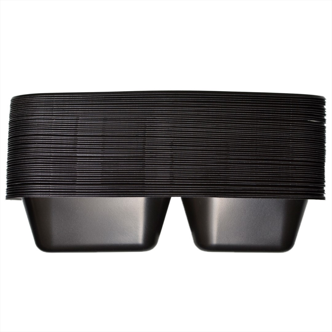 (REUSE) POJEMNIK DO ZGRZEWU DWUDZIELNY B-227x178x50 CZARNY LITE (32(40)/12/50)