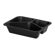 (REUSE) POJEMNIK DO ZGRZEWU TRÓJDZIELNY B-227x178x50 CZARNY LITE (32(40)/12/50)