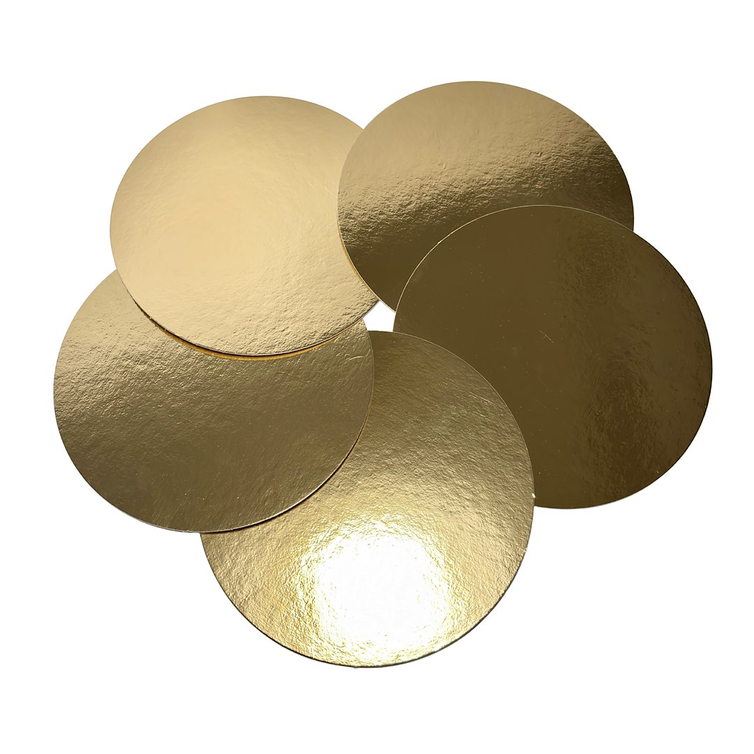 PODKŁAD OKRĄGŁY ZŁOTY 22cm 1000-1050g GŁADKI (_/1/100)
