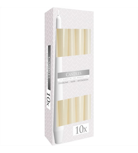ŚWIECA STOŻEK KREM (_/12/10)