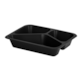 (REUSE) POJEMNIK DO ZGRZEWU TRÓJDZIELNY B-227x178x40 CZARNY LITE (32(40)/12/50)