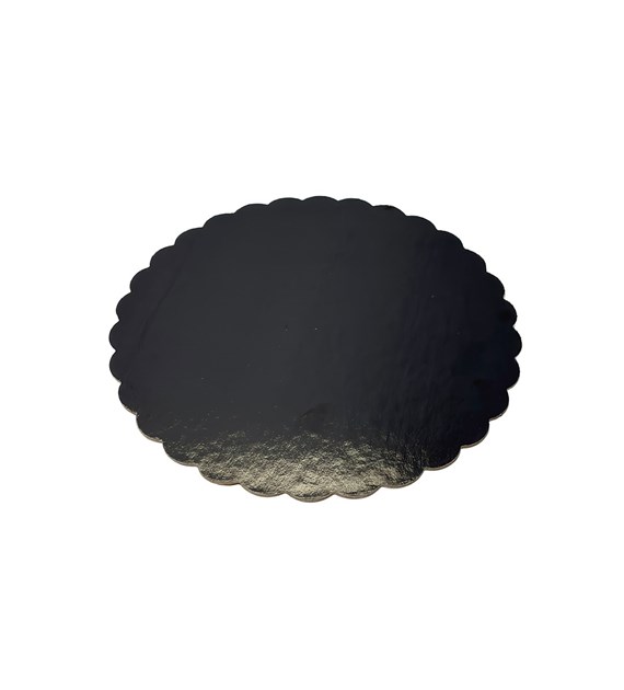 PODKŁAD OKRĄGŁY ZŁOTO-CZARNY KARBOWANY 30cm 2000-2400g (_/50/1)