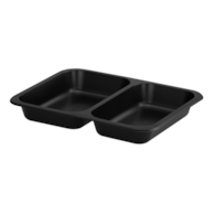 (REUSE) POJEMNIK DO ZGRZEWU DWUDZIELNY B-227x178x30 CZARNY LITE (32(40)/12/50)
