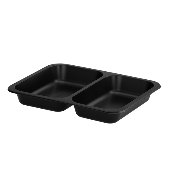 (REUSE) POJEMNIK DO ZGRZEWU DWUDZIELNY B-227x178x30 CZARNY LITE (32(40)/12/50)