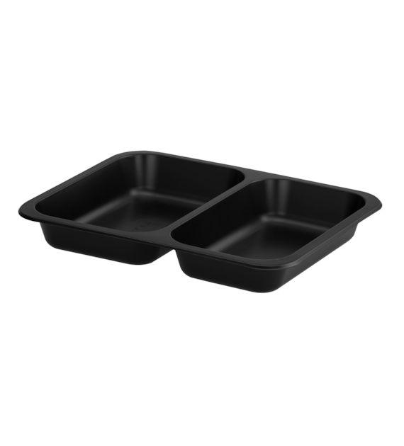 (REUSE) POJEMNIK DO ZGRZEWU DWUDZIELNY B-227x178x30 CZARNY LITE (32(40)/12/50)