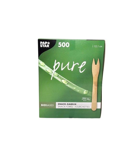 PURE Widelczyk drewniany do przekąsek 12cm (600/8/500)