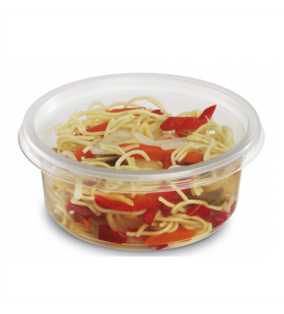 (REUSE) Pojemnik okrągły PP 8114C fi115mm 300ml TRANSPARENTNY (24/10/50)