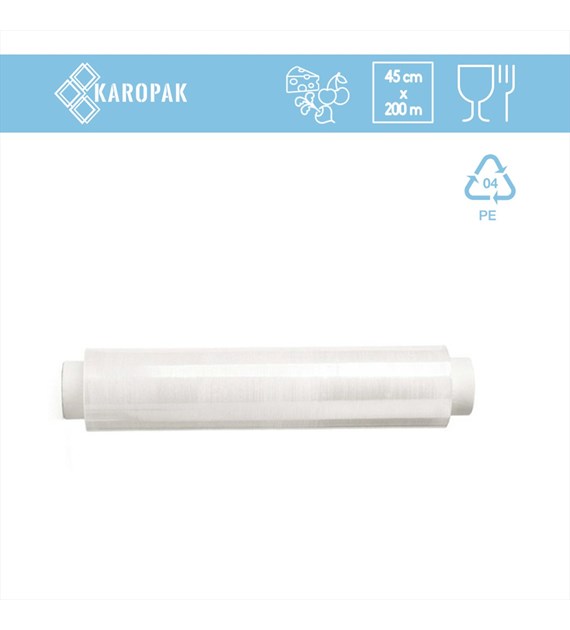 FOLIA SPOŻYWCZA PE BIAŁA 45cm/200m (480/4/1)