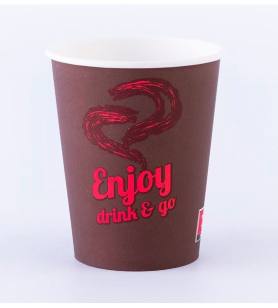 (SUP) Kubek papierowy Enjoy Drink&Go 8oz 200/250ml (60/10/50)