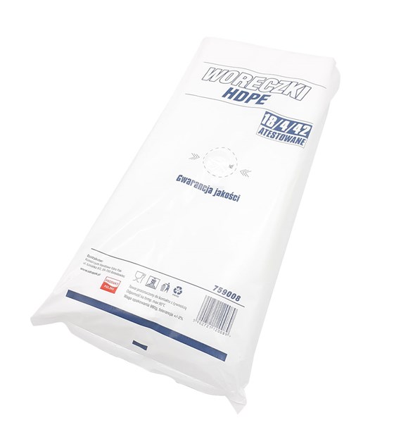 Woreczki HDPE 18/4/42 6mic (48/10/800)