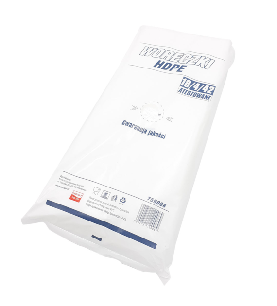 Woreczki HDPE 18/4/42 6mic (48/10/800)