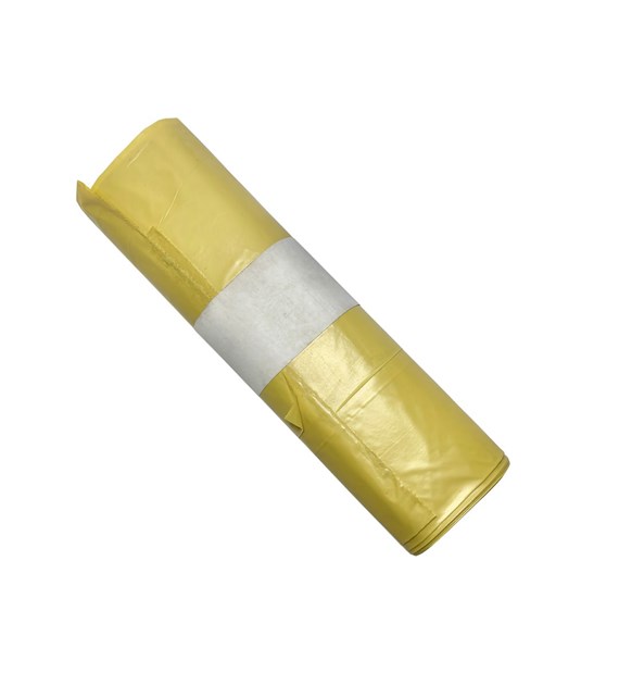 Worki na odpady 60L LDPE żółte ETYKIETA (_/40/15)
