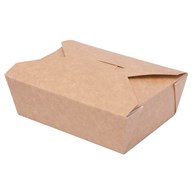 (EKO) LUNCH BOX 750ml ŚREDNI BRĄZOWY 140x100x50 (_/9/50)