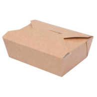 (EKO) LUNCH BOX 750ml ŚREDNI BRĄZOWY 140x100x50 (_/9/50)