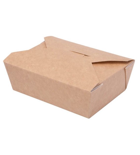 (EKO) LUNCH BOX 750ml ŚREDNI BRĄZOWY 140x100x50 (_/9/50)