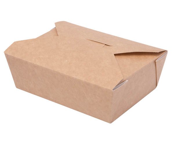 (EKO) LUNCH BOX 750ml ŚREDNI BRĄZOWY 140x100x50 (_/9/50)