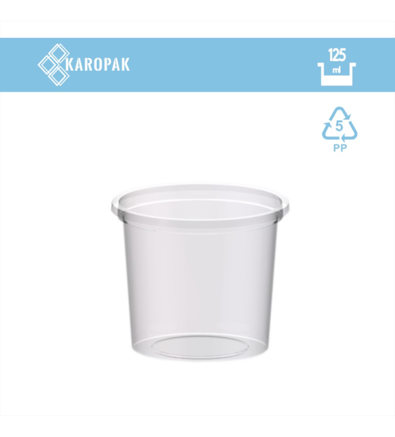 (REUSE) Pojemnik na sos PP TRANSPARENTNY fi70mm 125ml (48/10/100)